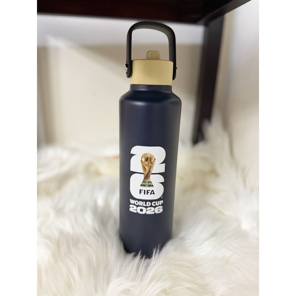 FIFA World Cup 2026 Insulated Stainless Steel Bottle 24 oz Straw Screw Cap